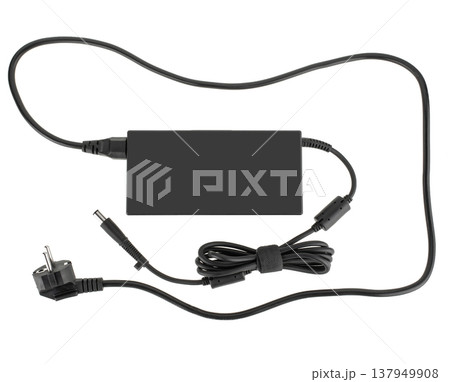 laptop power adapter, isolated on white background laptop power adapter, isolated on white background 137949908