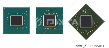 microcircuit, graphic processor, on a white background in isolation 137950110