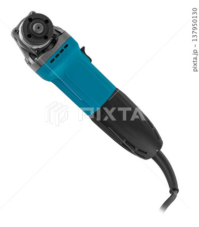 angle grinder, electric tool for repair work, on a white background angle grinder, electric tool for repair work, on a white background 137950130