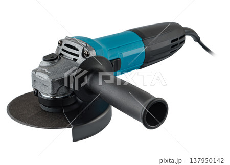 angle grinder, power tool, on a white background in isolation angle grinder, power tool, on a white background in isolation 137950142