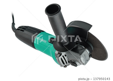 angle grinder, power tool, on a white background in isolation 137950143