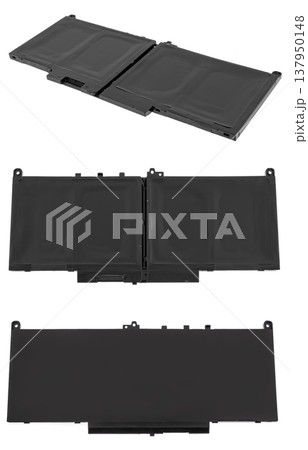 laptop battery, laptop spare part, isolated on white background laptop battery, laptop spare part, isolated on white background 137950148