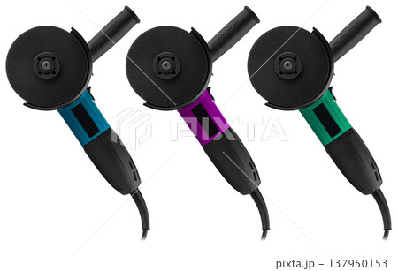 Angle grinder, power tool, on a white background in isolation Angle grinder, power tool, on a white background in isolation 137950153