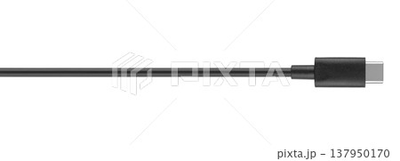 cable with Type-C connector, on white background cable with Type-C connector, on white background 137950170