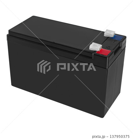 industrial gel battery, isolated on white background industrial gel battery, isolated on white background 137950375