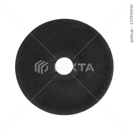 metal cutting disc for a grinder, on a white background metal cutting disc for a grinder, on a white background 137950410