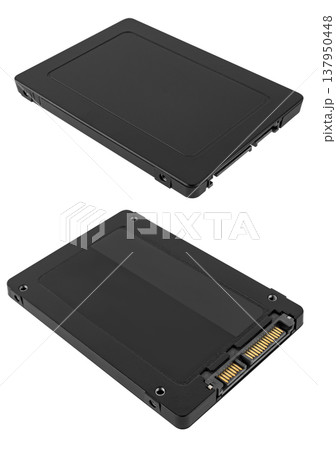 SSD disk, solid state drive, isolated on white background SSD disk, solid state drive, isolated on white background 137950448