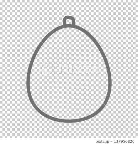 A simple line icon of a loquat. 137950820