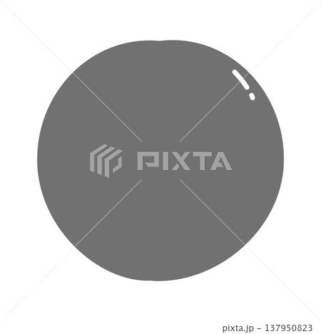 すもも・プラムのシンプルなフラットアイコン 白黒 137950823