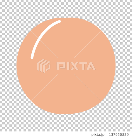 オレンジ色のあんずのシンプルなフラットアイコン 137950829