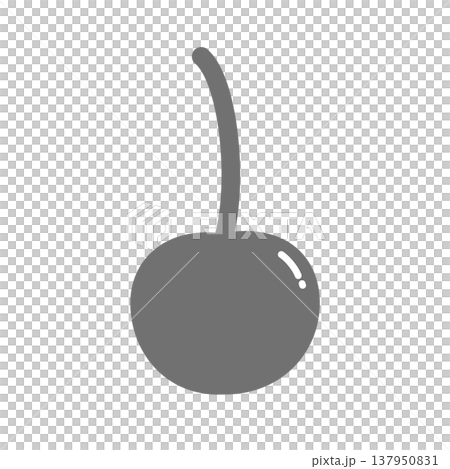 アメリカンチェリーのシンプルなフラットイラスト アメリカンチェリーのシンプルなフラットイラスト 137950831
