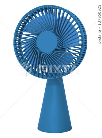Portable mini fan on a stand, isolated on white background Portable mini fan on a stand, isolated on white background 137950925