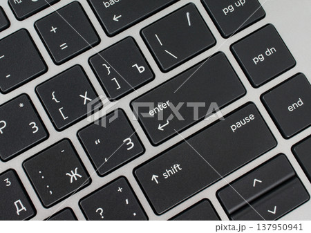 Part of the keyboard from a computer, laptop, close-up Part of the keyboard from a computer, laptop, close-up 137950941