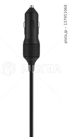 cable and cigarette lighter plug, isolated on white background 137951068