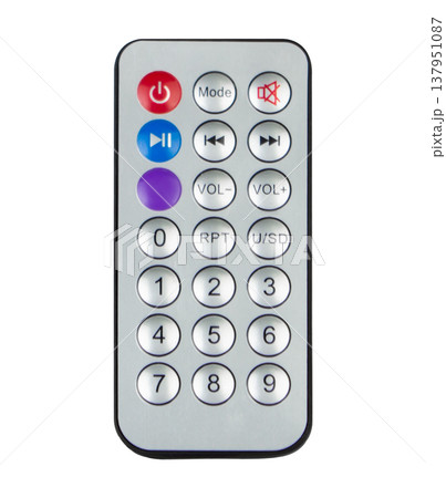 control panel for consumer electronics, on white background in insulation control panel for consumer electronics, on white background in insulation 137951087