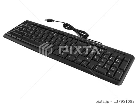 computer keyboard, on a white background in isolation computer keyboard, on a white background in isolation 137951088