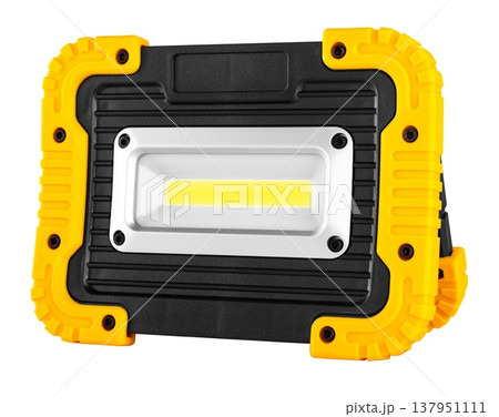 LED spotlight with stand, on a white background in insulation LED spotlight with stand, on a white background in insulation 137951111