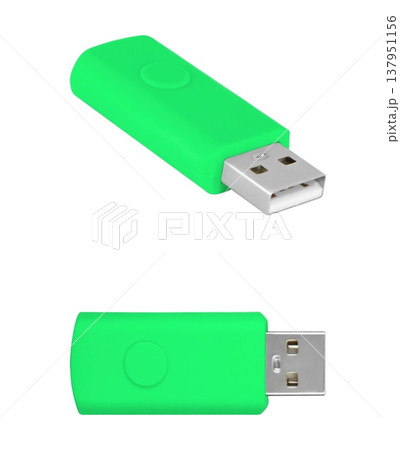 USB flash drive, external drive, on a white background 137951156