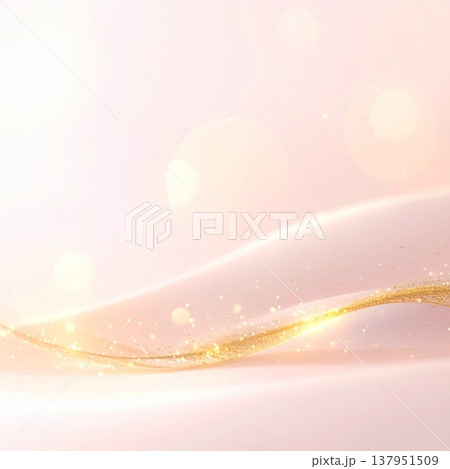 パステルとゴールドの光が流れるエレガントな抽象背景 パステルとゴールドの光が流れるエレガントな抽象背景 137951509