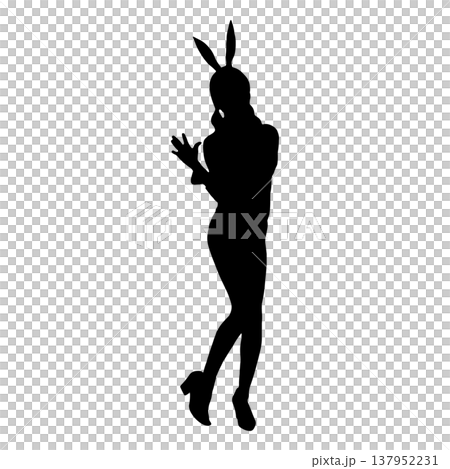 性感的兔女郎剪影 137952231