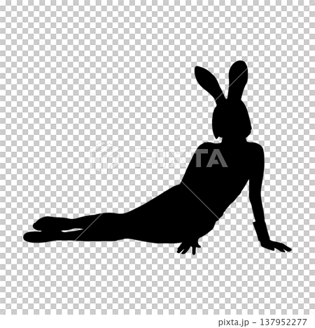 セクシーなバニーガールのシルエット セクシーなバニーガールのシルエット 137952277