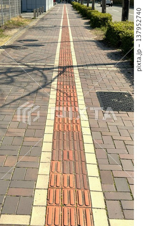 歩道 誘導ブロック 歩道 誘導ブロック 137952740