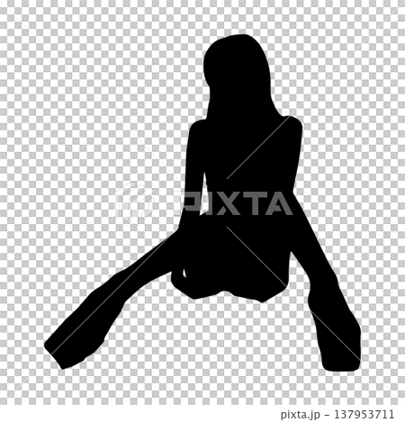 性感的女人剪影姿勢 性感的女人剪影姿勢 137953711