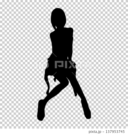 性感的女人剪影姿勢 137953745