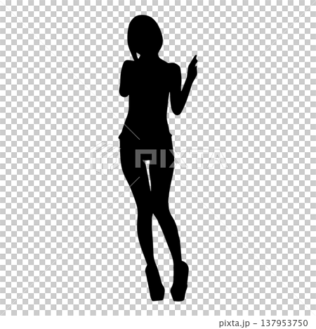 性感的女人剪影姿勢 137953750