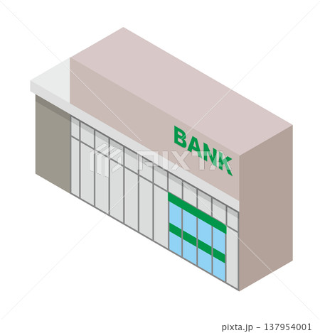 銀行の建物イラスト 銀行の建物イラスト 137954001