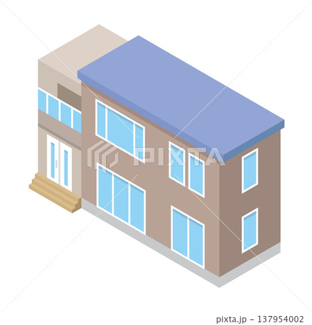 一軒家の住宅イラスト 一軒家の住宅イラスト 137954002