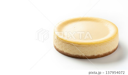 コピースペースのあるチーズケーキの広告用イメージ、シンプルでおしゃれなスイーツ背景、高解像度 137954072