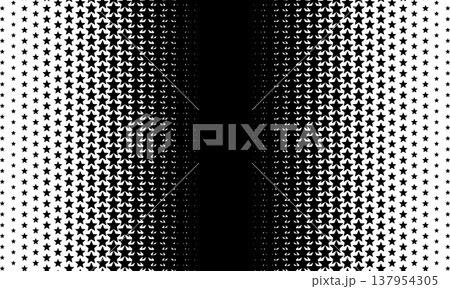 中心から始まる星が横に広がるハーフトーンの背景 中心から始まる星が横に広がるハーフトーンの背景 137954305