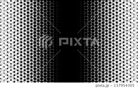 中心から始まる星が横に広がるハーフトーンの背景 中心から始まる星が横に広がるハーフトーンの背景 137954305