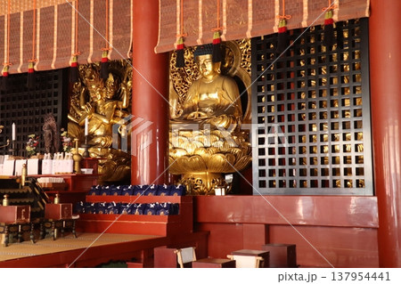 日光輪王寺三仏堂の仏像 日光輪王寺三仏堂の仏像 137954441