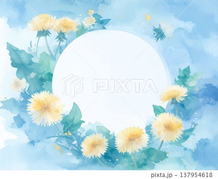 タンポポのフレーム(AI生成画像) タンポポのフレーム(AI生成画像) 137954618