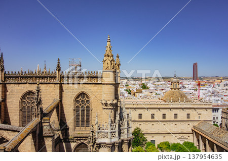 スペイン　グラナダ街　聖堂外観 137954635