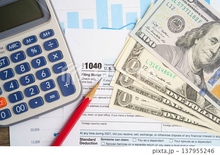 Bangkok, Thailand April 7, 2025 Tax form 1040 U.S. Individual Income Tax Return, business finance concept. Bangkok, Thailand April 7, 2025 Tax form 1040 U.S. Individual Income Tax Return, business finance concept. 137955246
