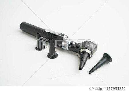 Otoscope for audiologist or ENT doctor use otoscope checking ear and treate hearing loss problem. 137955252