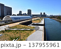 東京都江東区　有明親水海浜公園と周辺街並み 137955961