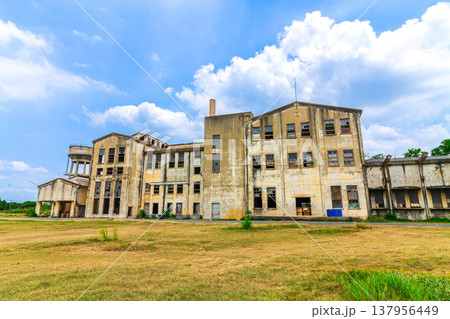 Historical Thai Paper Mill Building in Kanchanaburi, World War II Era Industrial Architecture Historical Thai Paper Mill Building in Kanchanaburi, World War II Era Industrial Architecture 137956449