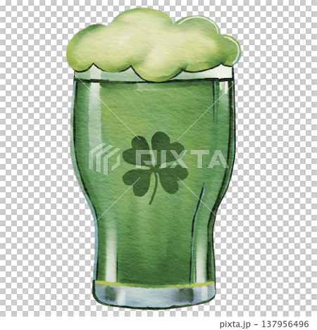 Green Beer Mug Saint patricks day Illustration Green Beer Mug Saint patricks day Illustration 137956496