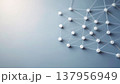 ミニマルなネットワーク構造と余白を活かしたテクノロジー背景 137956949