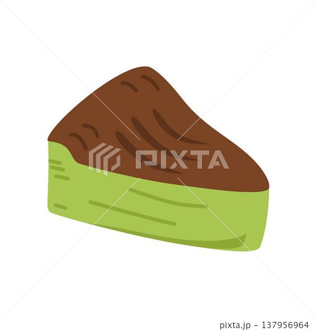 slice matcha cheesecake food illustration slice matcha cheesecake food illustration 137956964