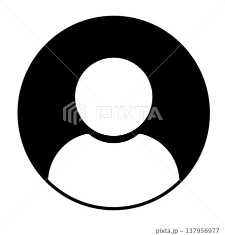 人物マークのシンプルなアイコンイラスト003 137956977