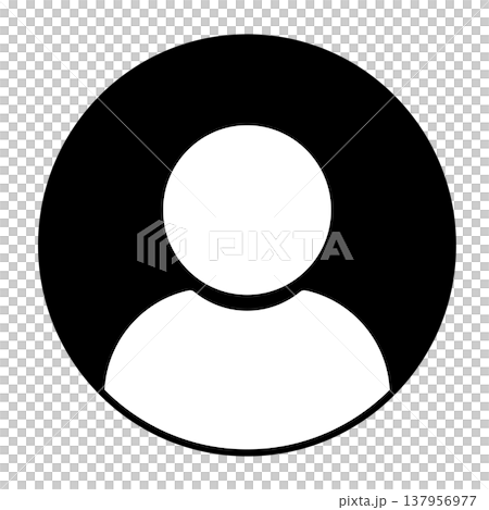 人物マークのシンプルなアイコンイラスト003 137956977