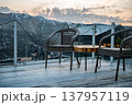 Cozy Outdoor Seating with Mountain View 137957119