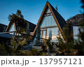 Modern A-Frame Cabins in Scenic Landscape 137957121