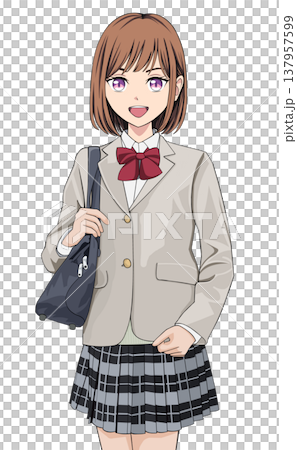 穿制服的高中女生 137957599