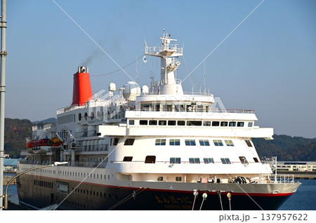 宮古市藤原ふ頭に寄港したクルーズ船にっぽん丸 137957622